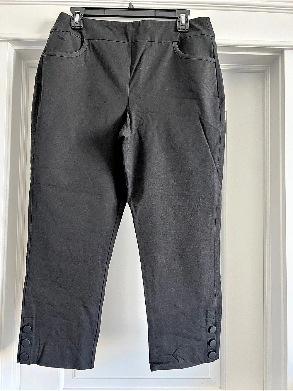 Soft Surroundings SoftEssential Superla Slim Leg Ankle Pants Black Medium